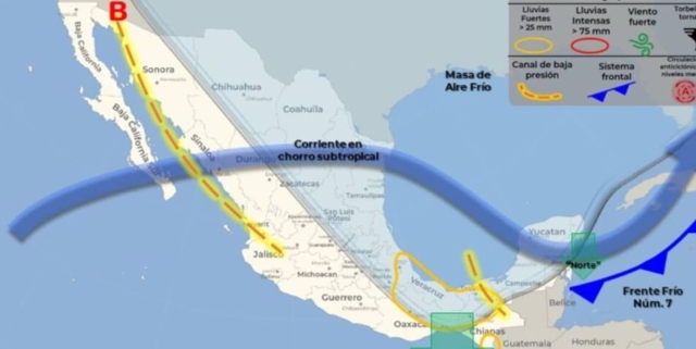 México registrará bajas temperaturas.