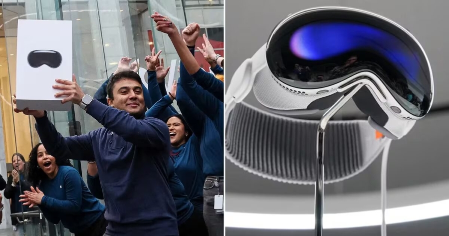 Celebran a primer comprador global de las Apple Vision Pro en Nueva York