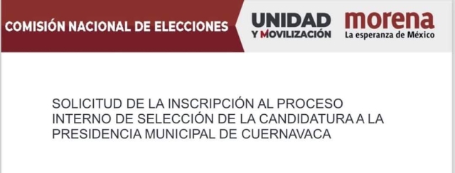 Se registra Eliacin Salgado en proceso interno de Morena para coordinar la 4T en Cuernavaca