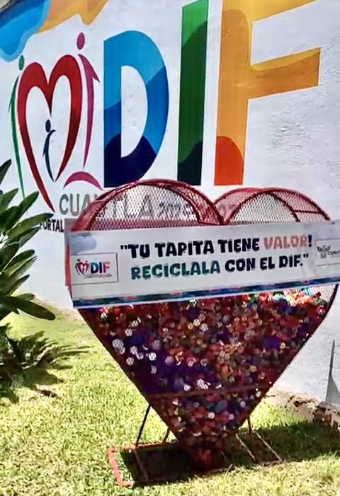 Inicia DIF Cuautla recolección de tapitas para apoyar a personas con cáncer