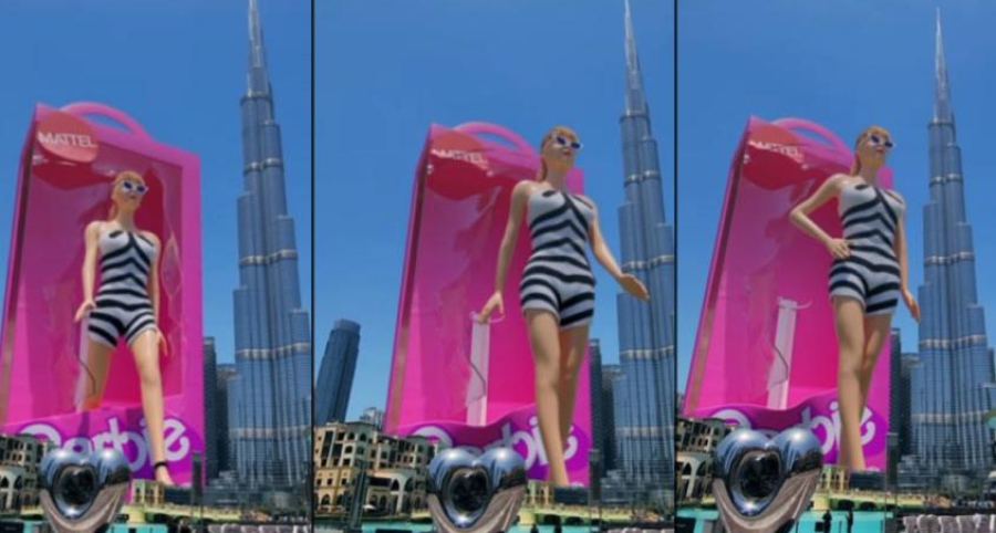 Barbie gigante de 600 metros causa sensación en Dubái