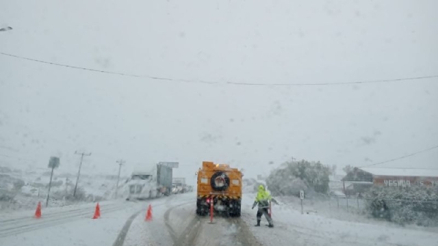 Se registra la primera nevada de la temporada invernal en Tecate, BC