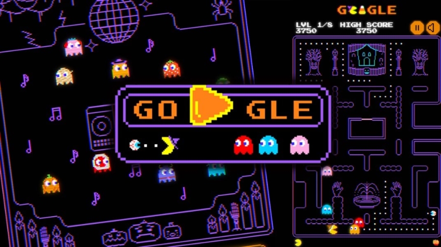 Google celebra Halloween y los 45 años de Pac-Man con un Doodle interactivo especial