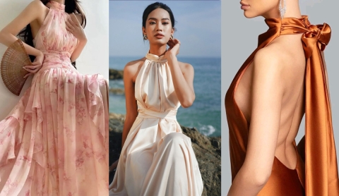 Vestidos Halter: La opción ideal para ser la invitada más elegante en primavera-verano 2025