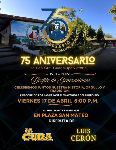 Celebrar&aacute; 75 a&ntilde;os Secundaria &ldquo;Guadalupe Victoria&rdquo; de Puente de Ixtla