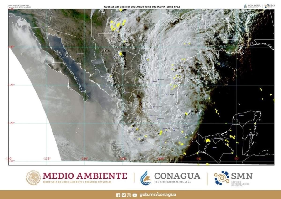 Se esperan chubascos en Morelos por “Alberto”