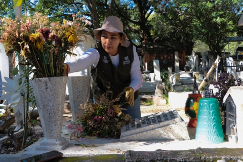 Refuerzan autoridades sanitarias acciones preventivas contra el dengue en panteones, previo al Día de Muertos