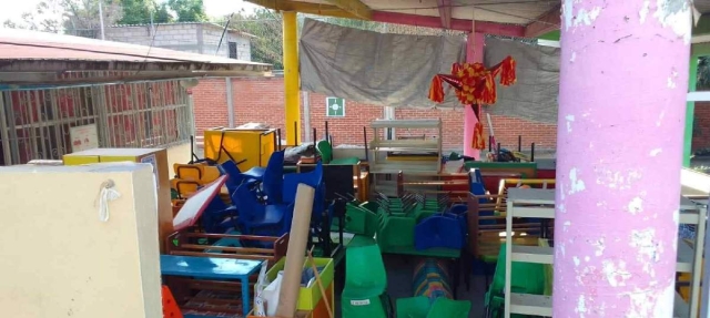 Retraso de obra impide regreso a clases en k&iacute;nder de Cuauchichinola