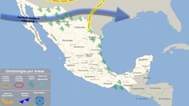 Clima 18 de enero: Precipitaciones y fuertes vientos en México