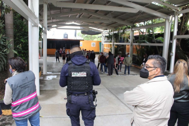 Instituciones de seguridad vigilaron la jornada electoral de ayer. 