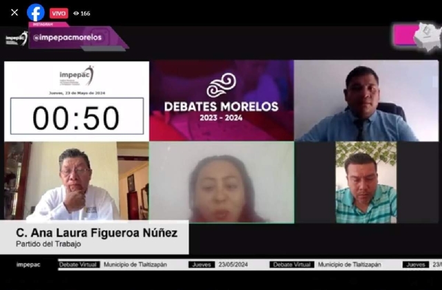 Los candidatos considerados más fuertes a la alcaldía de Tlaltizapán no acudieron al debate. No se dio una explicación por el hecho.