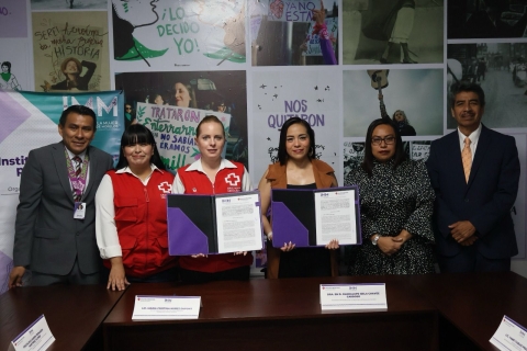 Firma convenio de colaboración el IMM y la Cruz Roja Mexicana