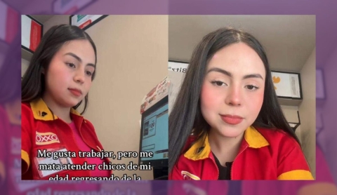 ‘Me mata atender a chicos de mi edad’: joven de Oxxo se hace viral