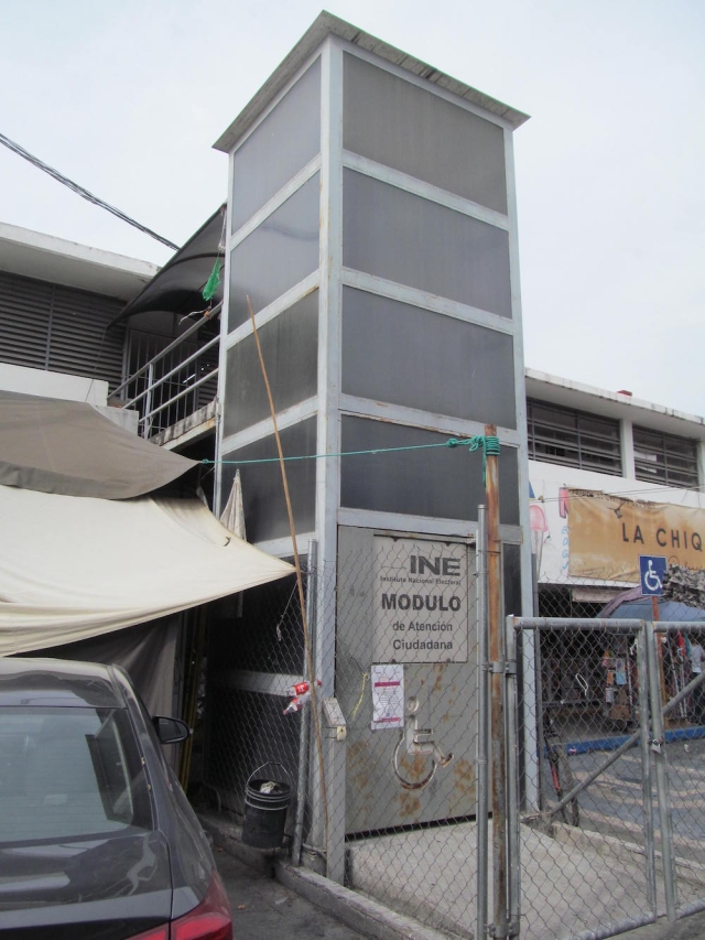 Elevador del mercado de Jojutla, en desuso