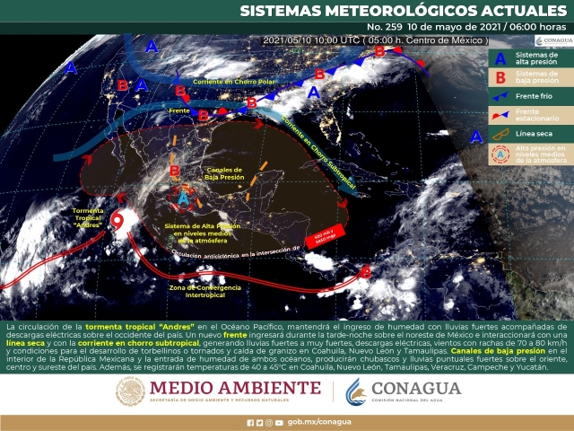 Se prevén lluvias moderadas a fuertes en Morelos