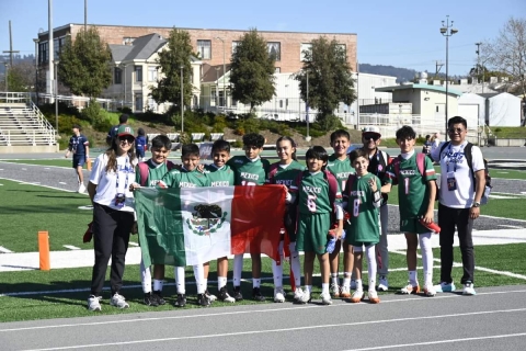 Los jugadores de Wildcats que participaron en el NFL Flag Championships 2026.