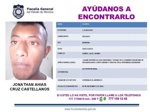 Un hombre desapareció hace más de cuatro meses