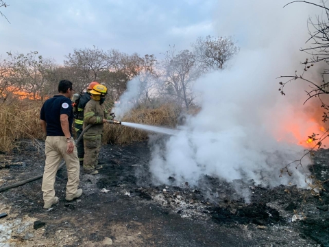 Atendi&oacute; Coordinaci&oacute;n de Protecci&oacute;n Civil de Jiutepec dos incendios