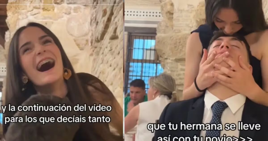 'Toro, toro, toro': Tiktoker causa revuelo con video de novio y hermana