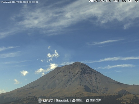 Registra 17 exhalaciones volcán Popocatépetl; se mantiene semáforo amarillo fase 2