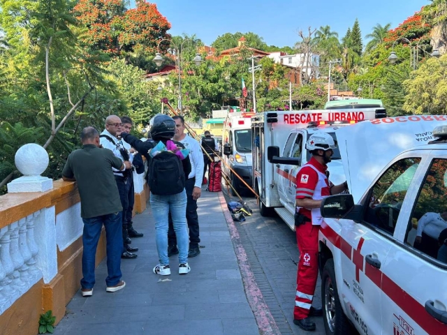 El hecho fue dado a conocer por algunas personas que vieron cuando el individuo se aventó.