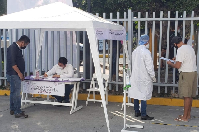 En el hospital de Tetecala hay un módulo de pruebas gratuitas.