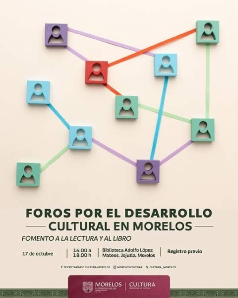 Jojutla será sede del tercer foro para elaborar políticas públicas en materia cultural en el estado.