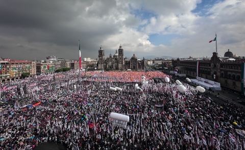Más de 400 mil personas participan en evento de Sheinbaum