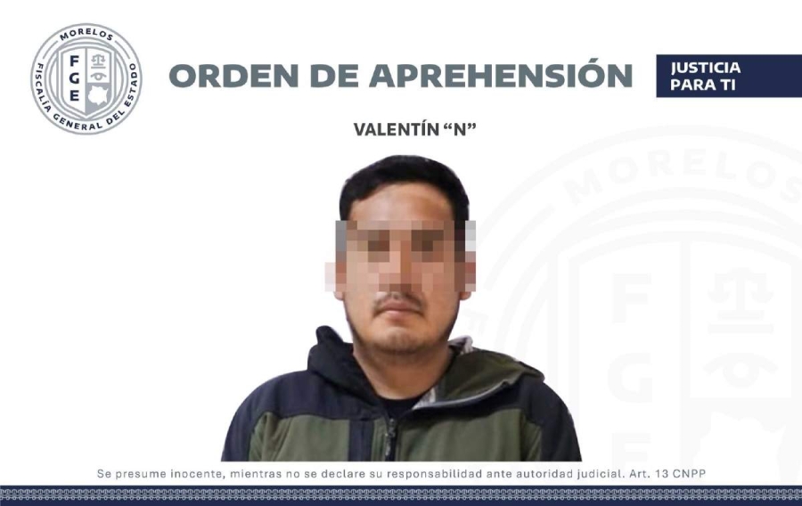 Valentín “N” fue detenido en el poblado de Santa Catarina, en el municipio de Tepoztlán.