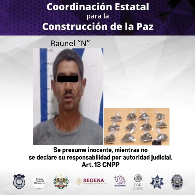 Hallaron marihuana entre sus pertenencias