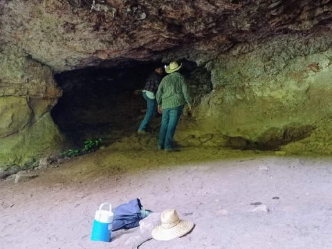 Parte de las acciones se llevó a cabo en la cueva del Teamate.