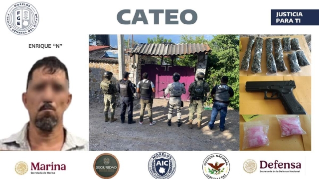 Arrestan a individuo durante un cateo