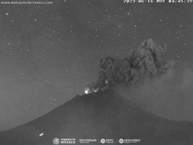 El Semáforo de Alerta Volcánica del Popocatépetl se mantiene en Amarillo Fase 2