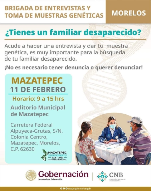 Instalará la Comisión Nacional de Búsqueda módulo en Mazatepec