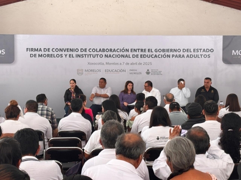 Firman Gobierno de Morelos e INEA convenio de colaboración