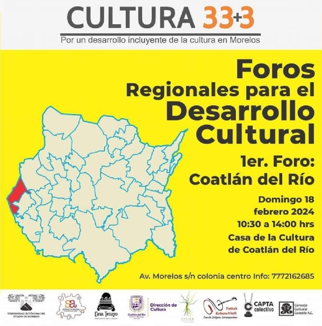 Coatlán será sede del “1er Foro para el Desarrollo Cultural”
