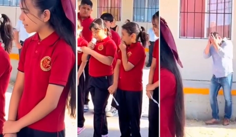 Durante honores a la bandera, niña hace comentario burlón sobre el subcampeonato del América