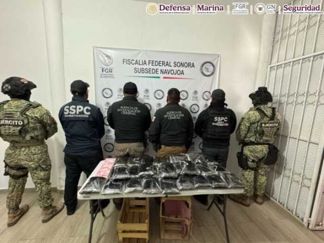 Detienen en Sonora a sujeto con fentanilo oculto en cajas de nopales