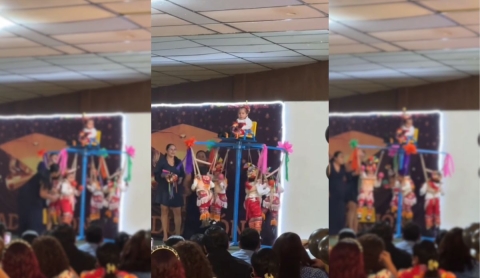 Niños recrean danza de los voladores de papantla en escuela y el video se vuelve viral