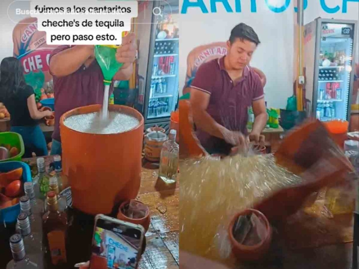 Cantarito de tequila explota mientras lo preparaban