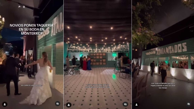 Innovación nupcial: Novios sorprenden al recrear taquería en su boda