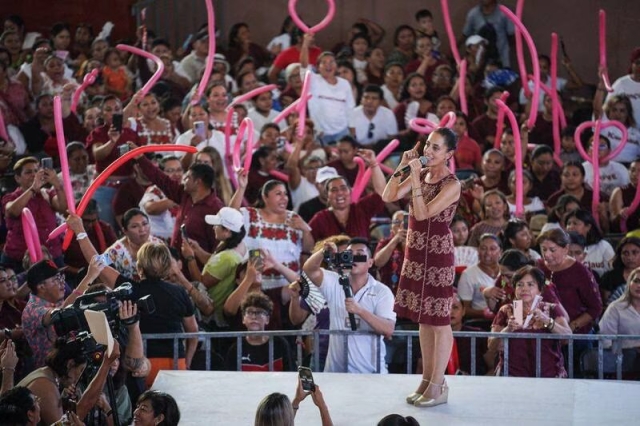 Claudia Sheinbaum invita a fiesta de cierre en sus recorridos políticos