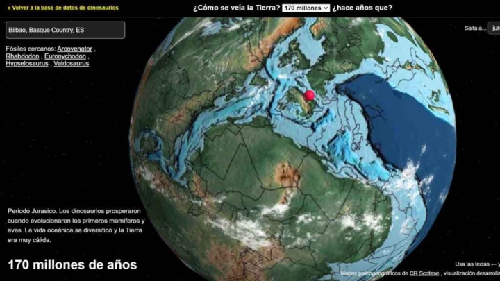 Encuentra dónde estaría tu casa en la era de los dinosaurios