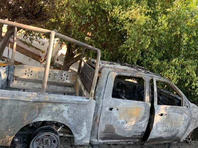 Se incendió una patrulla en Chipitlán