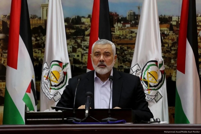 En la imagen, Ismail Haniyeh.