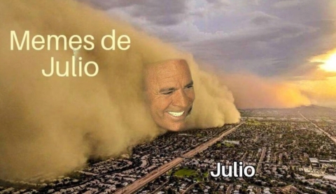 Julio llegó con lluvias, humor y los clásicos memes de Julio Iglesias
