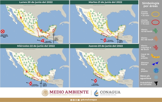 Tiempo lluvioso para esta semana en Morelos