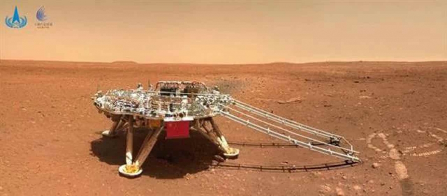 Rover chino comparte las primeras imágenes de su investigación en Marte