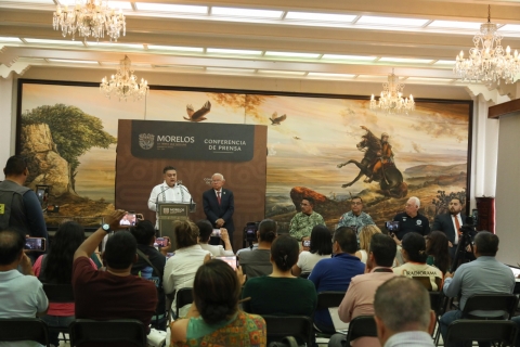 Refrenda Morelos compromiso con la seguridad y cero impunidad en delitos de alto impacto