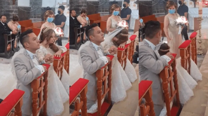 Novia se desmaya en medio de la boda